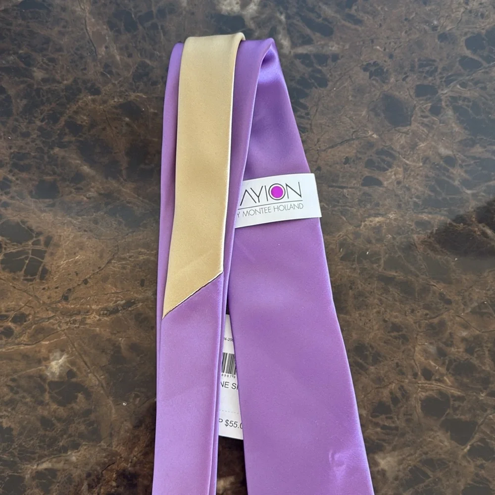 New! Tayion Purple and Gold Men’s Tie